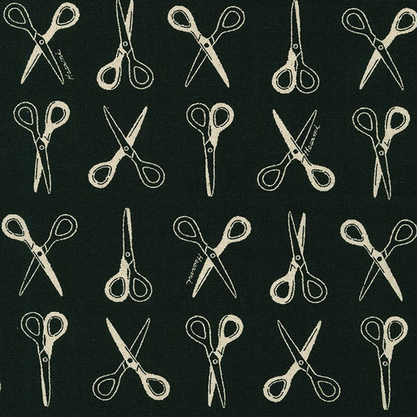 Cotton Flax Prints by Sevenberry : SB-850368D-5 Black : Robert Kaufman