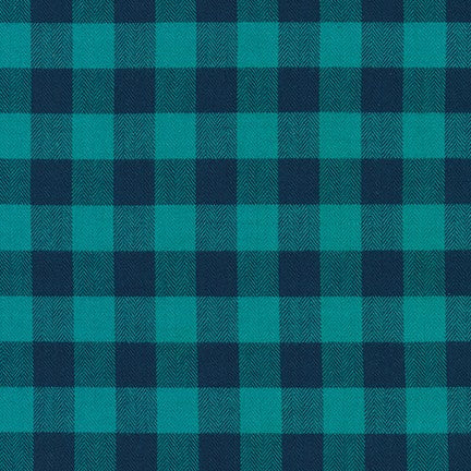 Porto Flannel Gingham : SRKF-21048-4 BLUE : Robert Kaufman