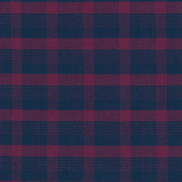 Porto Flannel Heavy Twill Plaid : SRKF-21049-95 BURGUNDY : Robert Kaufman