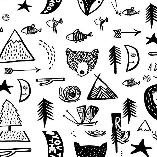 Harvest Moon by Wee Gallery : Forest Dreaming in White : Dear Stella