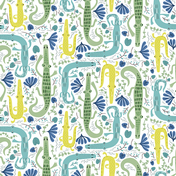 Jungle Jive by Asa Gilland : Alligators in Citron : Clothworks