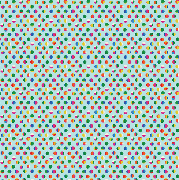 Sleepy Time by Helen Dardik : Dots in Light Aqua : Clothworks