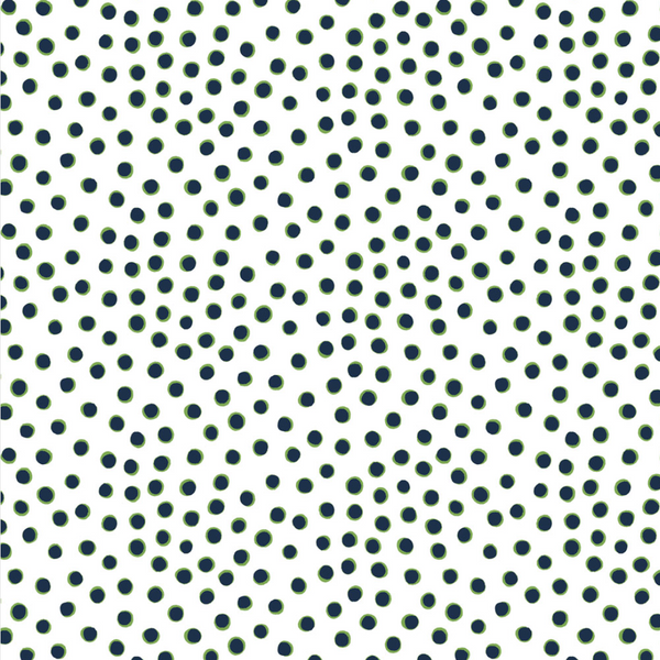 Indigo : Indigo Dots in White : Clothworks