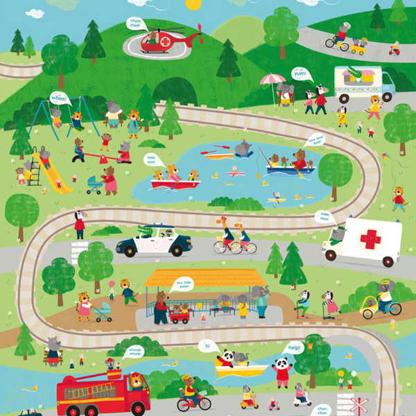 Play Time by Liza Lewis : Play Mat in Multi : Clothworks : Panel