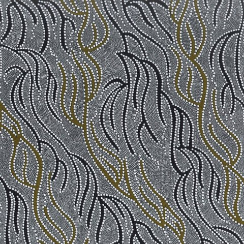 Underground Water in Black by Janat Nakamarra : M & S Textiles