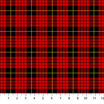 Totally Tartan : Wallace in Red Multi : Northcott : Flannel