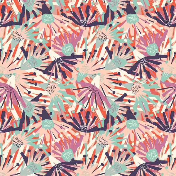 Good Vibes by Angela Corti : Vibration in Rosy Glow : Cotton and Steel