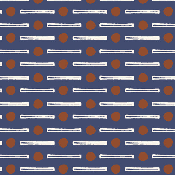 Grounded by Alex Roda : Aware in Vintage Navy : Cotton and Steel