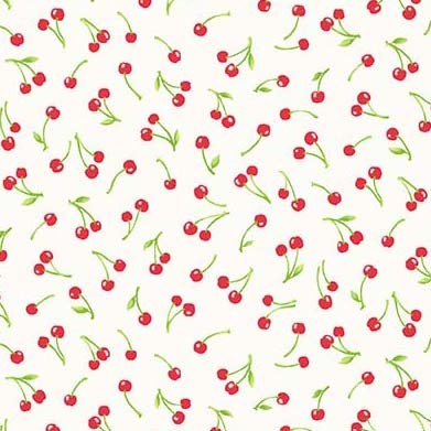 Tiny Cherries in Pearl : Michael Miller