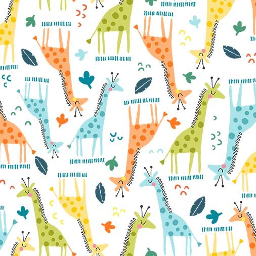 Jungle Safari : Spotted Giraffes in Multi : Michael Miller