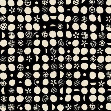 Homestead by Jeanne McGee : Germination in Black : Cotton & Steel