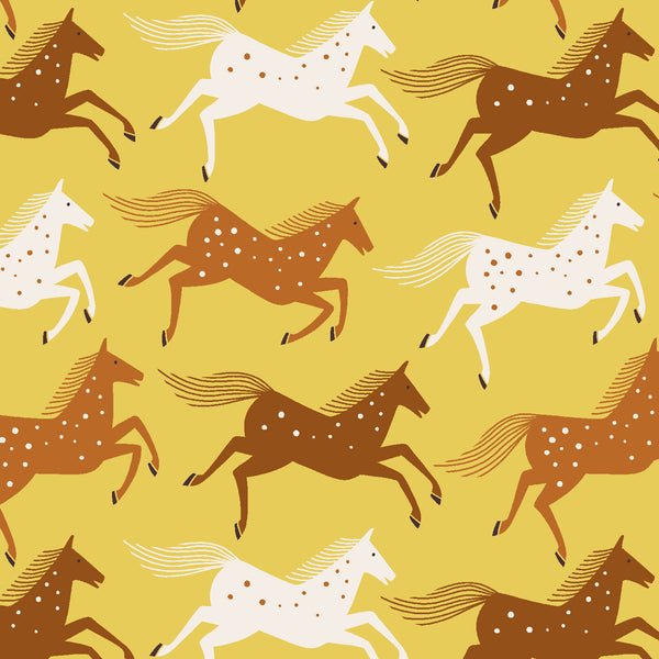 Wild & Free by Loes Van Oosten : Wild Horses in Badlands : Cotton and Steel
