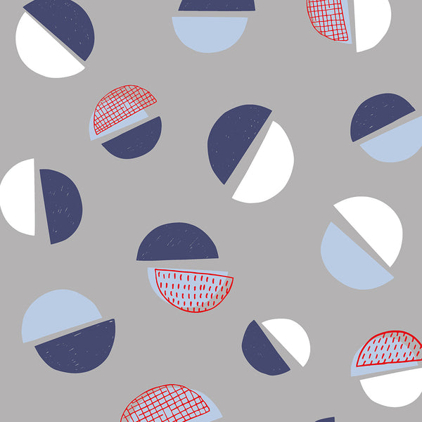 The Rain in Spain : Happy Duos in Blue Lapis : Cotton and Steel