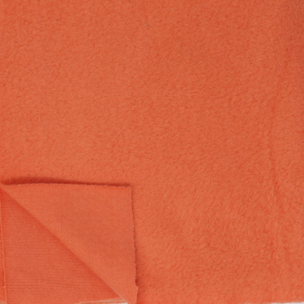 Knit Fleece in Persimmon : Birch Fabrics : Organic Knit