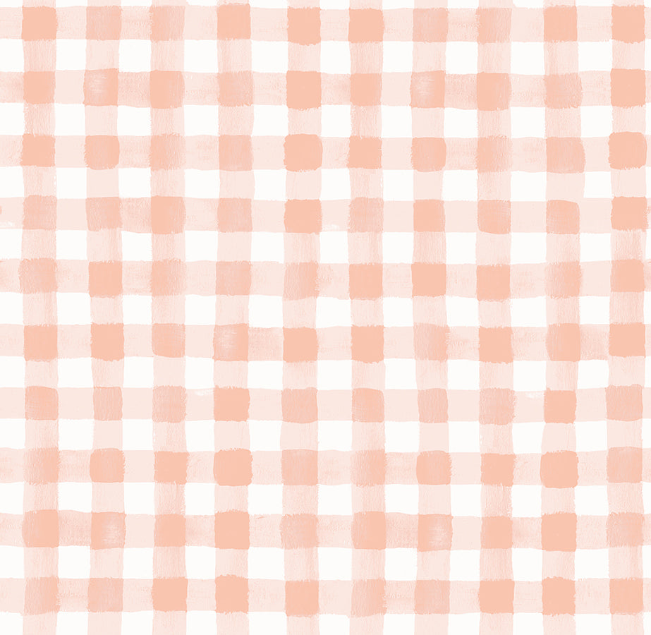 Meadow by Rifle Paper Co : Painted Gingham in Blush : Cotton and Steel