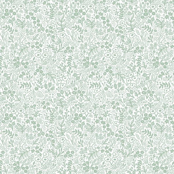 Rifle Paper Co Basics : Tapestry Lace in Sage : Cotton and Steel