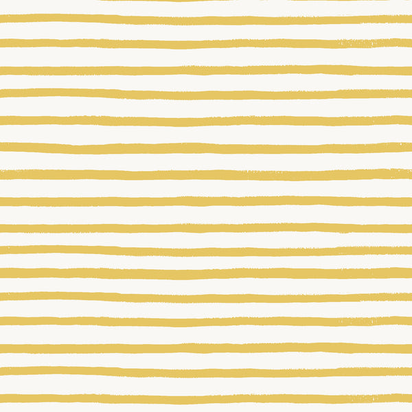 Holiday Classics by Rifle Paper Co : Festive Stripe in Yellow : Cotton and Steel
