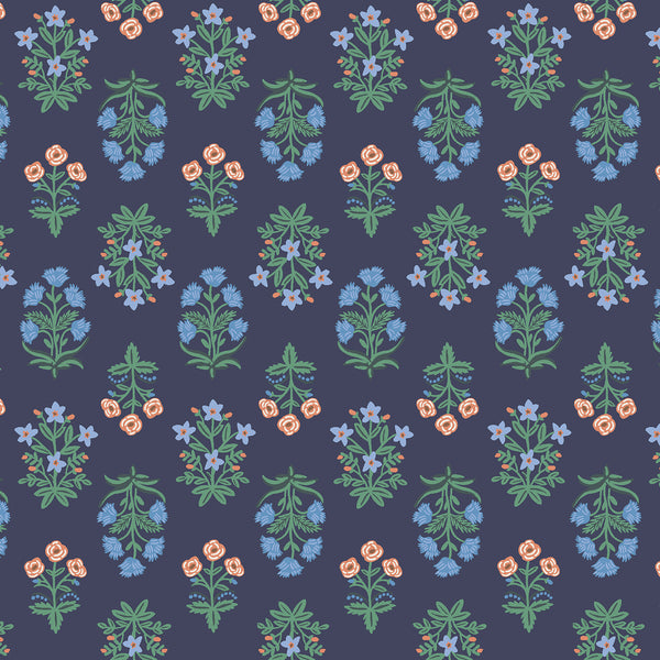 Camont by Rifle Paper Co : Menagerie Mugal in Navy : Cotton and Steel