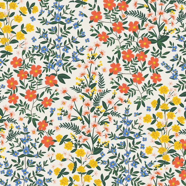 Camont by Rifle Paper Co : Wildwood Garden in Cream : Cotton and Steel : Canvas
