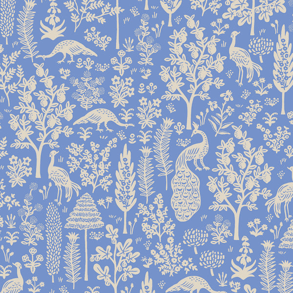 Camont by Rifle Paper Co : Menagerie Silhouette in Blue : Cotton and Steel