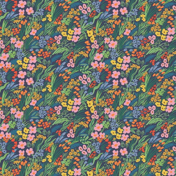 Bramble by Rifle Paper Co : Lea in Blue Multi : Cotton and Steel