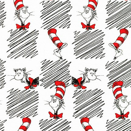 The Cat in the Hat by Dr Seuss : ade-19063-1 White : Robert Kaufman
