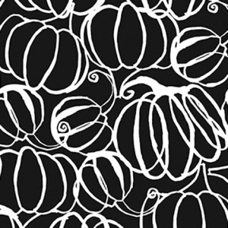Midnight Glow by Sue Zipkin : Pumpkin Drawings in Black : Clothworks